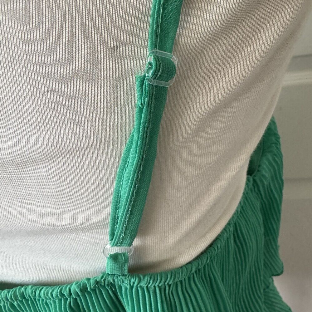 NOBO Jr Womens Tiered Tank Top XL 15-17 Green Bra Boho Y2K Fairycore Boho Retro - Picture 7 of 14